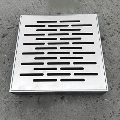 Stainless Steel Floor Drain Cover，Heavy Duty Square Shower Drain Grate Outdoor Indoor Metal Grid For Bathroom Kitchen Patio Garden(300x300x20mm)