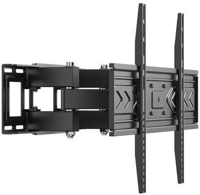 Supporto Da Parete For TV Full Motion, Braccio Estensibile, Articolato, Girevole, Inclinabile, Adatto A TV Curve Piatte Da 26-60 Pollici, VESA 400x400 Mm