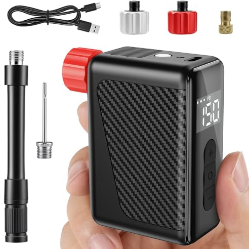 MOKPR Mini Bicycle Pump, 150PSI Portable Electric Bike Pump