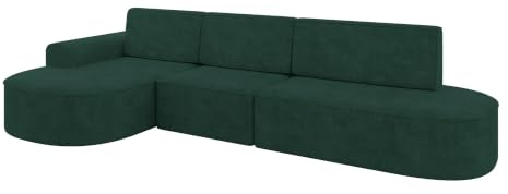 ALTDECOR Ecksofa mit Schlaffunktion L-Form MARI-L2-S 368X167X85 - Grün