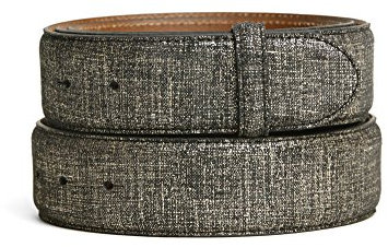 VaModa Ledergürtel 4cm Wechselgürtel Jeansgürtel Belt 40 mm | Gürtel für Damen Herren 4,0 cm | Modell 'Louisiana' | ohne Schließe | Farbe Schwarz_Gold, Länge=85cm, Schraubsystem