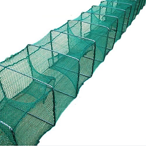 NACHEN fischernetz Köder fischreuse angelzubehör Faltbare Loach Shrimp,Blue,5M