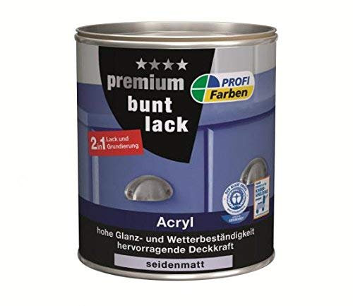 Profi Farben Premium Buntlack 2in1 Acryl Seidenmatt 375 ml Farbwahl, Farbe (RAL):RAL 8017 Schokoladen-braun