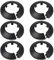 sourcing map 6 Stück 34 35mm Rohr abdeckung Dekoration PP Heizkörper Rosette Wasserrohr Wand Abdeckung Schwarz
