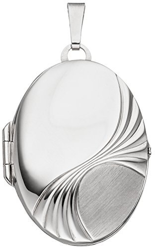 Jobo Damen-Medaillon aus 925 Sterling Silber Oval zum Öffnen für 2 Fotos