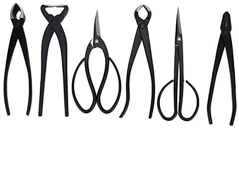 Bonsai Tool Kit, 6 stücke Multifunktionale Bonsai Pflanze Baum Schere Drahtziehzange Schneidescheren Trimmen Schneidwerkzeug Set mit Aufbewahrungstasche
