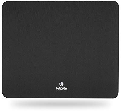 NGS Kilim Black - Alfombrilla para Ratón de Ordenador, Mouse Pad Antideslizante 250x210mm, Color Negro