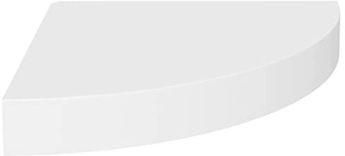 vidaXL Eckregal Schweberegal Wandregal Bücherregal CD DVD Regal Wandboard Hängeregal Wand Dekoregal Freischwebend Weiß 25x25x3,8cm MDF