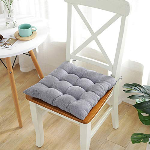 EXQULEG 2pc Set Stuhlkissen, Filz Quadrat Sitzkissen Stuhlkissen Bankkissen Bodenkissen Stuhlauflage für Indoor und Outdoor, 40x40x8 cm (Blau)