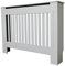 YouseaHome Modern Radiator Cover Medium Free-Standing Frame White Printed Vertical Slatted MDF Home Furniture Wall Cabinet Heater Covers for Office Hallway Living Room Bedroom (112W x 19D x 82H cm)