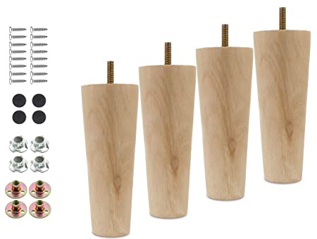 Seimneire 4pcs 6 Inch Wood Furniture Legs