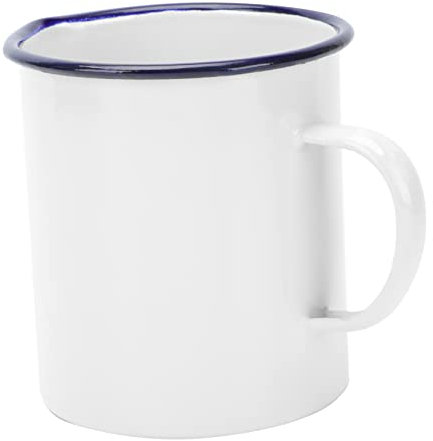 Cabilock Enamel Beaker 500ml Measuring Cup with Handle Non-Toxic for Cooking Science