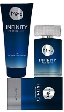 Miro INFINITY Eau de Parfum Spray 75 ml + Shower Gel & Shampoo 250 ml