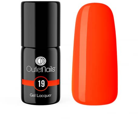 Esmalte Semipermanente 11ml - Gel Lacquer - Esmalte de uñas - Outlet Nails (Naranja Neon)