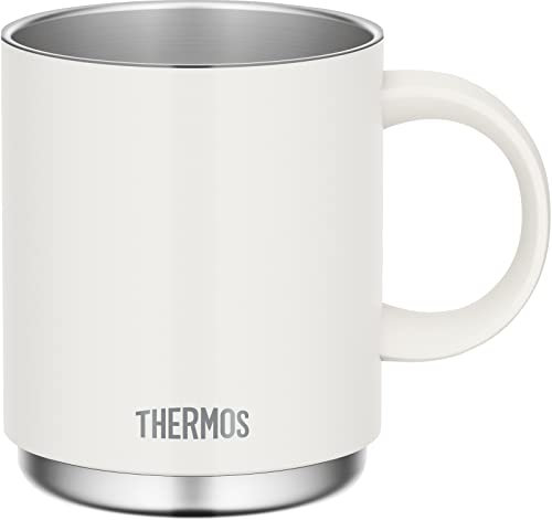 Thermos JDS-450 WH - Taza aislada al vacío, 450 ml, color blanco