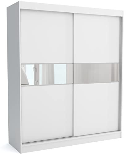 Generisch Geräumiger Schiebeschrank Klara (Weiß, 180 cm)