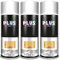PLUS HOME Pintura Spray 520cc para pintar todo tipo de super cies: madera, metal, cartón, tela, piedra, bra de vidrio, plásticos rígidos, etc para bricolaje y DIY.Siena (Ral:1002)(Paquete de 3)