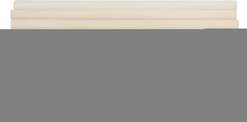 VBS Lot de 12 bâtons ronds en bois 30 cm Ø 15 mm Bâtons ronds en bois
