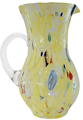 Gocce di Murano Pichet Buvette de 750 ml fabriqué en Italie en verre soufflé. Travaillé selon la tradition des artisans de Murano, Carafe de table élégante