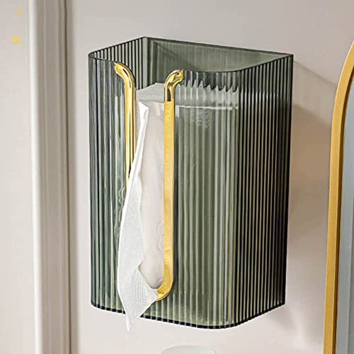 Dispenser Carta Asciugamani, Dispenser per Carta Igienica Intercalata, Supporto di Carta Igienica per il Bagno da Parete(Verde)