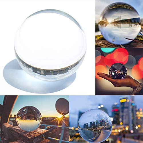 80mm Crystal Ball,K9 High Purity Magnifying Glass,Transparent Professional Lens Ball for Photography/Shoot Props/Produce Optical Radiography