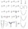 FIOROYAL 27 Stück 16G Helix Piercings Ohrstecker Edelstahl für Frauen Männer Hypoallergen Helix Kette Silber Tragus Piercing Ohr Gold Silber Flatback Ohrringe Kette Baumeln Daith Piercing Set-Silber
