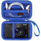 Canboc Tragetasche für Sony RX100 VII/RX100 VI/RX100 V/RX100 IV/RX100 III Kompakte Digitalkamera, Point and Shoot Vlogging Kameratasche, Reißverschluss Mesh Tasche passt USB Kabel, Batterien, blau
