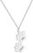 Personalised Paw Print Name Necklace Sterling Silver Custom Engraved Name Tiny Dog Paw Necklace Pet Jewelry Necklace Gift For Women Mom (Silver/Rose/Gold)