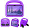 BARALARIQIU Bambini Custodia per Amazon Fire 7 2022 Tablet Antigraffio Morbido in Gomma Cover Protezione Antiurto con Supporto Viola