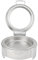 Wifehelper Beheizbare Runde Speisepfanne mit Geradem Bein, Chafing Dish-Buffet-Set mit Sichtglas, Chafing Dish aus Edelstahl mit Konstanter Temperatur für Hotels, 6 L (Edelstahlfarbe)
