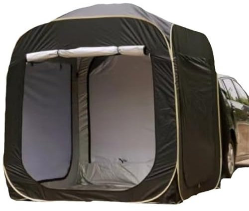 JIABAOCA Auto Zelt Camping 2000mm Wasserdicht für Tesla Model Y 2021 2022 2023, Auto Camping Zelt mit Heckklappe Outdoor Hiking Wind- und regenfest Zubehör,A/Black