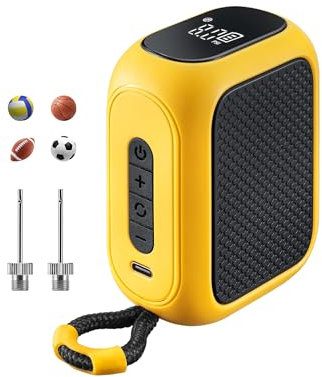 AstroAI Electric Ball Pump, Football Pump, Ball Pump with 2 Needle, Ultra Fast Inflation, with Digital LCD Display, Preset Pressure for Football, Rugby Ball, Basketball, Volleyball (Max 20 PSI)