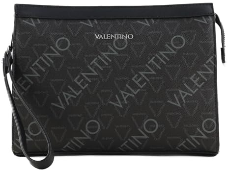 VALENTINO Trousse de Toilette Zefir Soft Cosmetic Case Nero/Multicolor Gris foncé