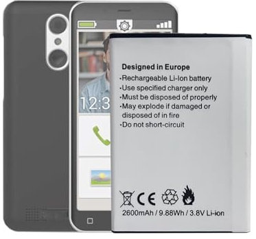 MUKUZI AKKU Compatible with Emporia Smart 4 Smartphone, Smart 3 Mini, S4 Smartphone, Emporia Supereasy, Supereasy SE (Replacement for AK-S3M-BC)