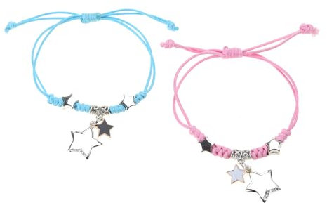 ohodhmnu Damen-Armband, 2-teiliges Paar-Armband-Set, trendiger passender Armreif, modische Handgelenkkette, Schmuck für Sie und Ihn, Diameter 6cm