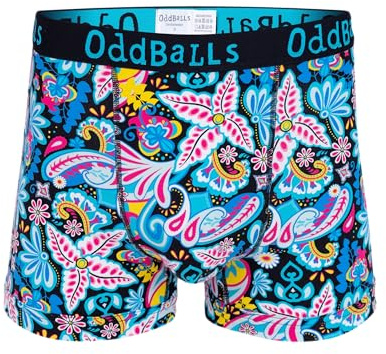 OddBalls | Mens Boxers | 1 Pack | Classic Fit | Mens Underwear | Hipster Boxer Shorts | Cotton Boxers | Elastic Waistband | Bloomers | 3XL-Large