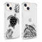 Yomjew 2 Pack Cute Grey Turtle Phone Case for iPhone 14 Plus 6.7, Cartoon Animal Aesthetic Design Clear Cases Soft Slim Silicone TPU Shockproof Protective Fundas for Girls Women Men