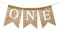 Molain One Hochstuhl Banner,Girlande 1. Geburtstag Erster Geburtstag Hochstuhl Banner 1pc Geburtstags Hochstuhl Banner aus Sackleinen für Jungen oder Mädchen Perfekte Deko für Baby 1. Geburtstag Party