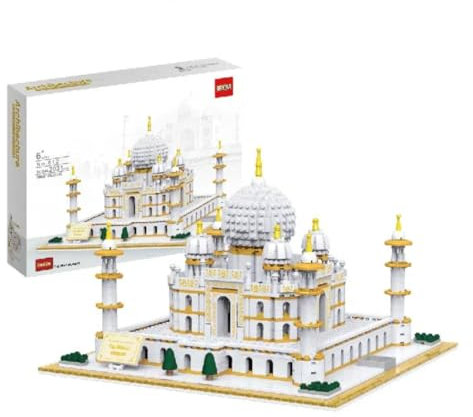 TRavesty Modular Haus Bausteine Bausatz, 2031 Teilen Taj Mahal Architektur Modellbausatz, Weltberühmte Architekturblöcke gesetzt, Architecture Häuser Modell Bausatz für Erwachsene Jugendliche