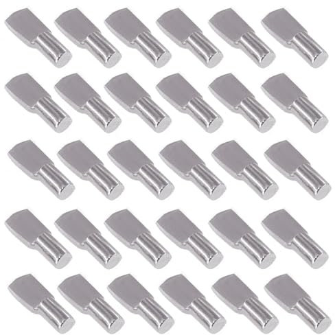 Frdelma Perni di supporto per ripiani, set da 20 pezzi perni per ripiani 5 X20 mm supporti per ripiani perni per guardaroba, credenza, guardaroba, scaffale Taquet Alzata