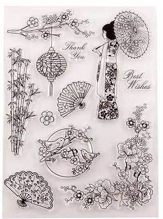 DIYEAH Transparenter Stempel Aus Klare Siegelstempel Für Scrapbooking Basteln Und Dekoration Wiederverwendbar Acrylblock