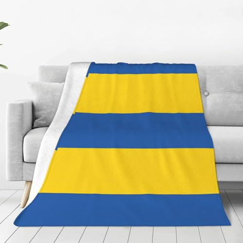 Anceky Flagge der Ukraine, mehrere Größen, ultraweiche Flanelldecke (vertikaler Stil), Überwurfdecke aus Mikrofaser