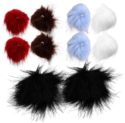 WRITWAA 10stücke Pompons Aus Kunstwolle Flauschige Deko-bälle Zum Weben Abnehmbar Für Hüte Kleidung Schuhe Gepäck Und Diy-projekte