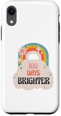 100 Tage hellerer 100. Schultag Hyper Rainbow Hülle für iPhone XR