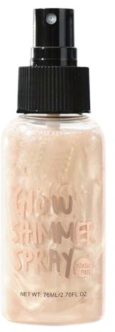 Glitzerspray Ultrafeines Nebel Glitter Körper Highlighter Liquid Highlighter Spray Für Gesicht Haare Und Körper für Alle Hauttypen für Festival Halloween Karneval Fasching Make up Rave Party (B)