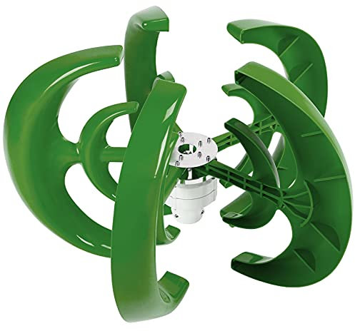 Fafeicy Kit de Viento de 800W - Generador de Ejes Verticales de Linterna - Utilización de Energía Eólica Alta Adecuada para Barcos de Carga, Terrazas de Acero de Aleación Duradera + Plástico (24V)