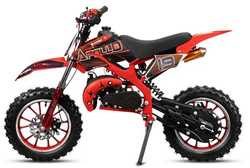 Nitro Motors Apollo Dirtbike, 49cc, 2-Takt Motor, 10 Zoll Räder, 50 km/h (Rot)