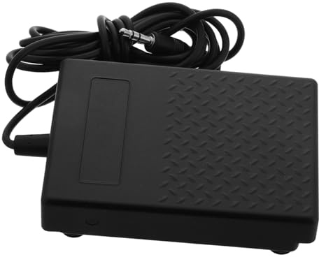 Digitales Sustain Pedal für Keyboard und E Piano mit Polaritätsschalter | Midi Anbindung, Kunststoffgehäuse in Schwarz, Inklusive Verbindungskabel für Digitale Klaviere und Drums
