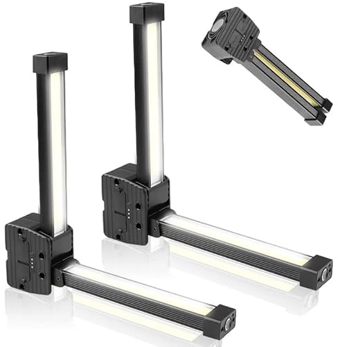 2 Stück Posing Lampe Gym, Tragbare Arbeitsleuchte Magnetic, LED Fitnesslampe für Posieren, Faltbar Handheld USB Aufladung Werkstattlampe, Wasserdichte Fitnessstudio Lampe für Camping und Werkstatt