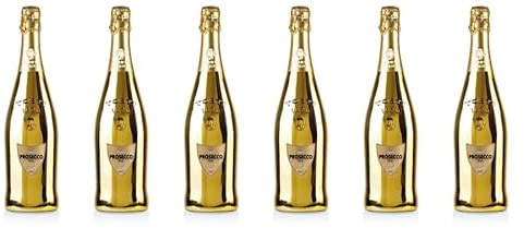 Tosti 1820 ORO - Prosecco DOC Extra Dry - Glera 100% - Affinamento 4 Mesi Metodo Martinotti - Bollicine Italiane Premium - 11% Vol. Confezione da 6 bottiglie per 750 millilitri.